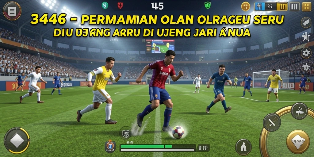 Screenshot menampilkan aksi seru dalam permainan olahraga.