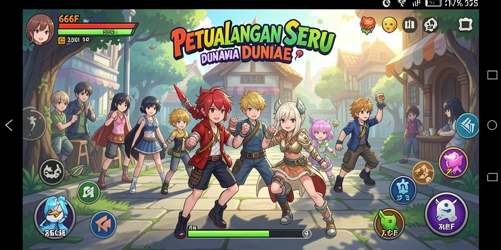 Tampilan gameplay anime yang menarik dan penuh aksi.