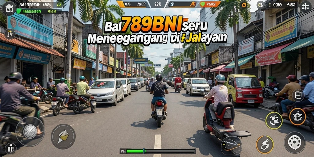 Tangkapan layar utama 789BNI menampilkan aksi balapan yang mendebarkan.