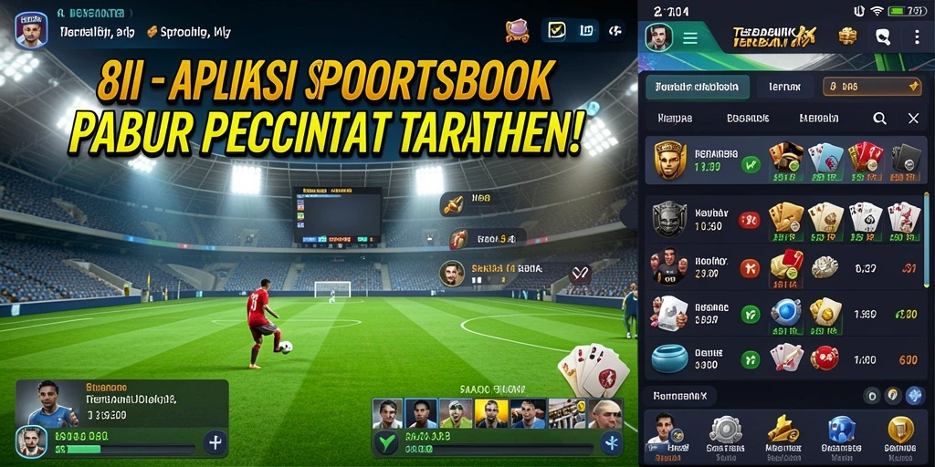 Tampilan gameplay yang menarik dan interaktif dalam aplikasi Sportsbook 8II.