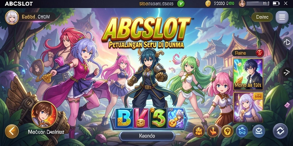 Tampilan menarik dari gameplay ABCSLOT yang penuh warna.