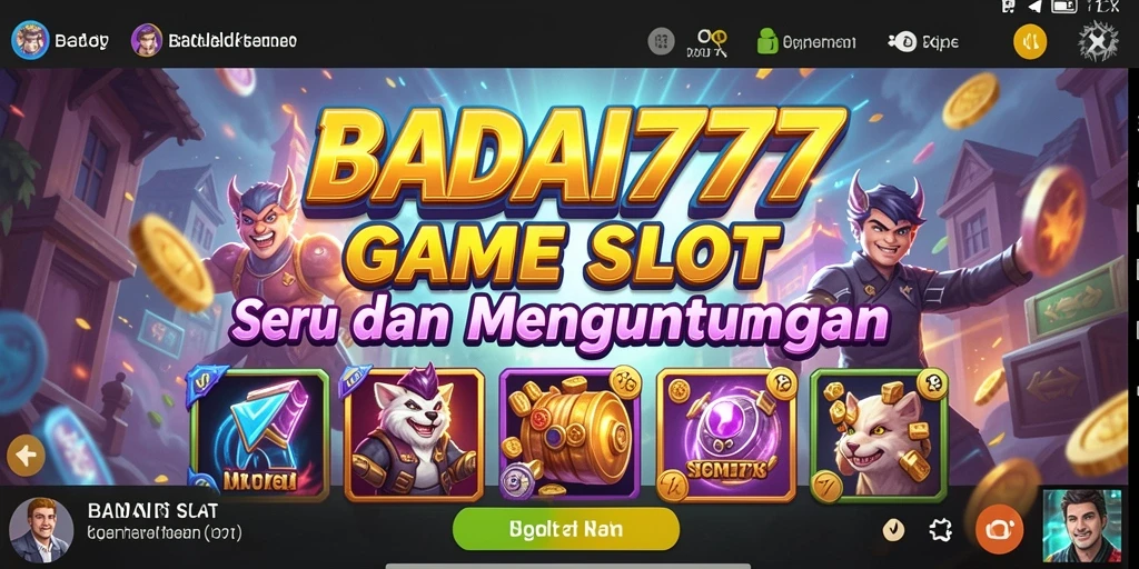 Tampilan utama gameplay BADAI777 yang menarik dan penuh warna.