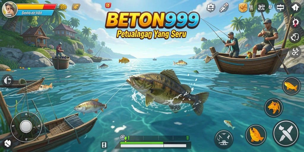 Tampilan gameplay BETON999 dengan aksi memancing yang menegangkan.