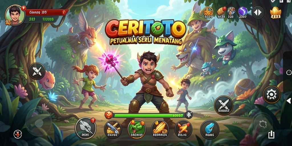 Gameplay CERITOTO menampilkan aksi seru dalam petualangan mendebarkan.