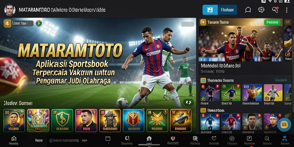 Tampilan menarik aplikasi MATARAMTOTO dengan fitur Sportsbook.
