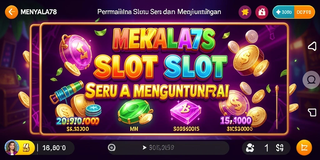 Tampilan menarik gameplay Slot MENYALA78 yang seru dan menguntungkan.