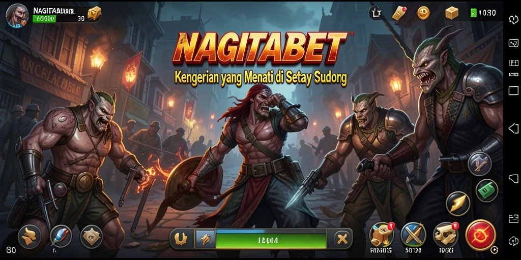 Screenshot dari gameplay NAGITABET yang menegangkan dan menyeramkan.