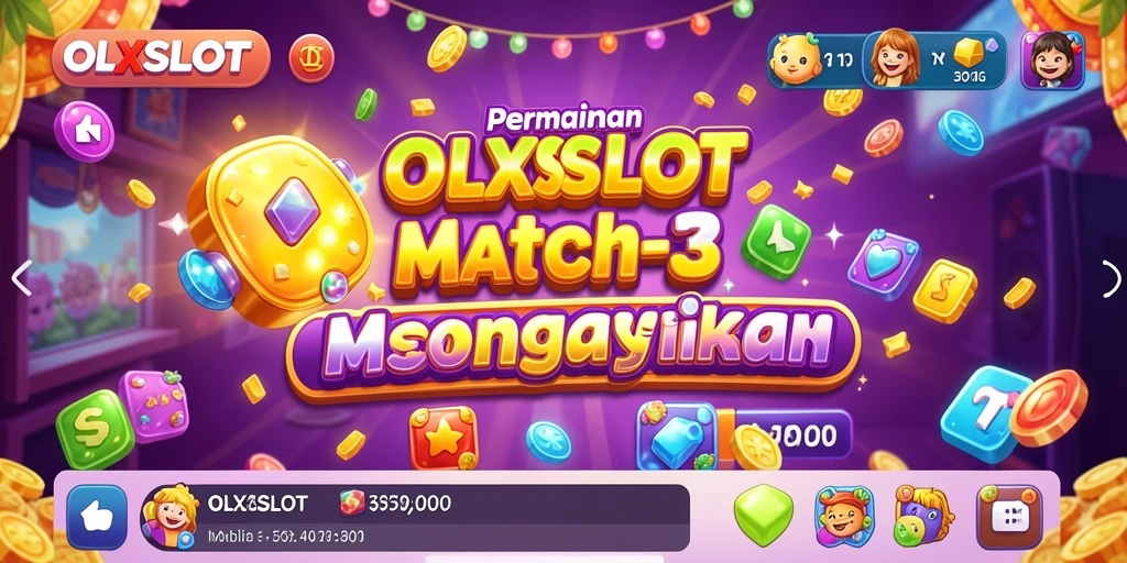 Gameplay Match-3 yang menarik dengan grafis cerah dan efek suara yang seru.