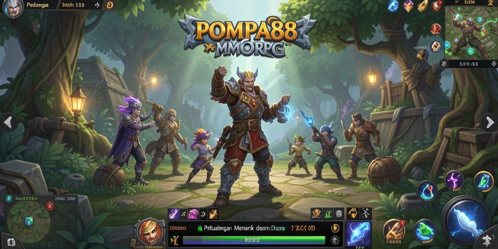 Tampilan gameplay menakjubkan POMPA88 di dunia MMORPG.