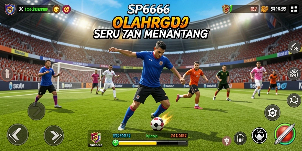 Screenshot dari gameplay seru SP666 dengan aksi olahraga nyata.