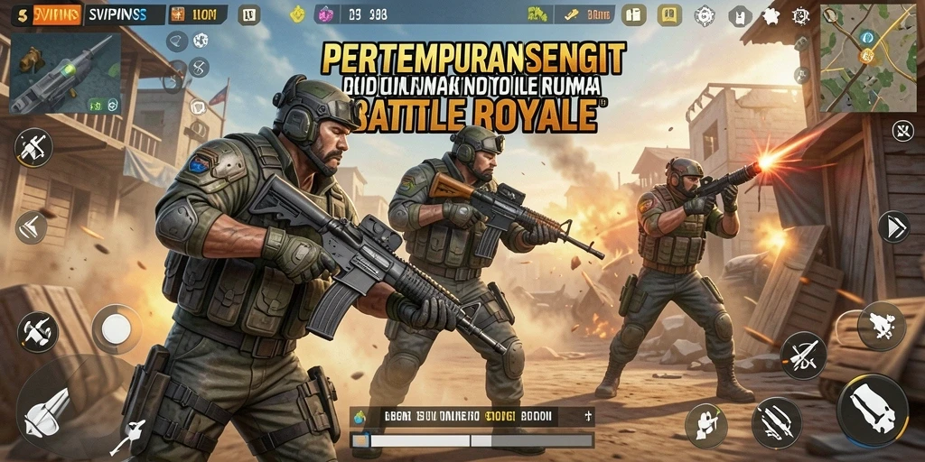 Tangkapan layar gameplay SVIPWINS yang mendebarkan di medan pertempuran.