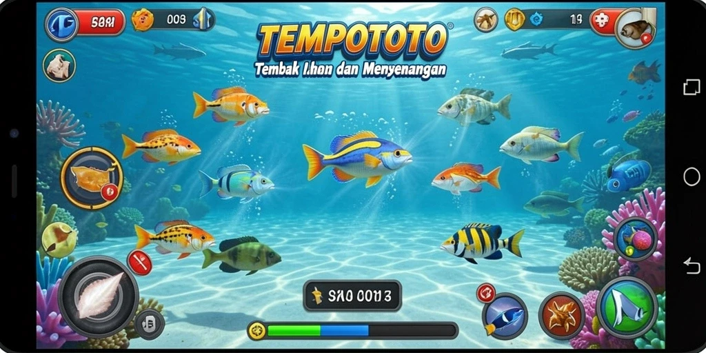 Gameplay seru Tembak Ikan dengan grafis menawan.